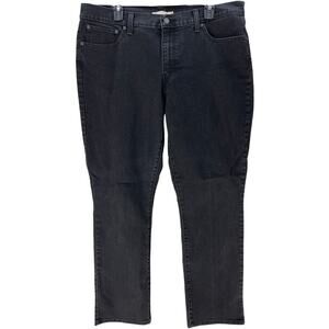 Levis Jeans Size 33 Black 414 Relaxed Straight Mid Rise Cotton Blend Capsule